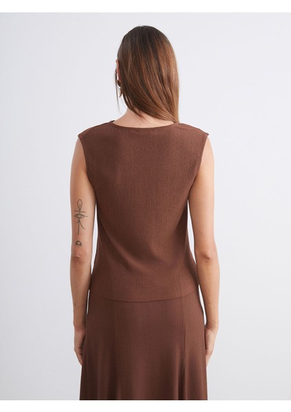 Yeni Sezon Dökümlü Yaka Dokulu Bluz fırsatları