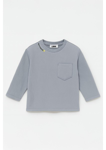 Unisex Çocuk Happiness Nakışlı Cepli Fitilli Kaşkorse Tişört fiyatları
