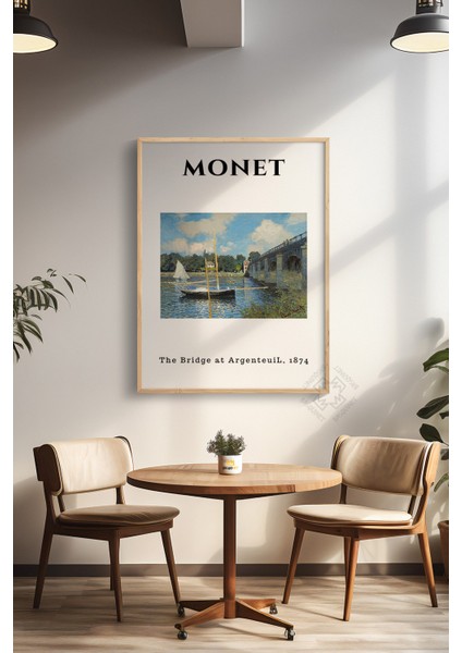 Claude Monet Serisi Ahşap Çerçeveli Poster, Tablo Duvar Dekoru No:20