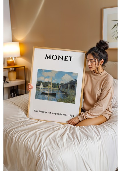Claude Monet Serisi Ahşap Çerçeveli Poster, Tablo Duvar Dekoru No:20 fırsatları