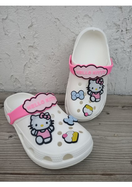 Hello Kitty Beyaz Terlik