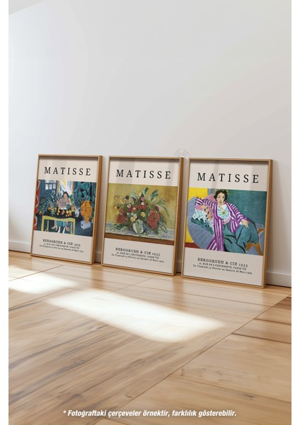 Matisse 3'lü Ahşap Çerçeveli Poster, Tablo Seti No:12 fırsatları