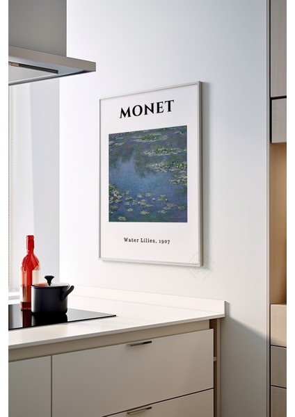 Claude Monet Serisi Beyaz Çerçeveli Poster, Tablo Duvar Dekoru No:13 fiyatları