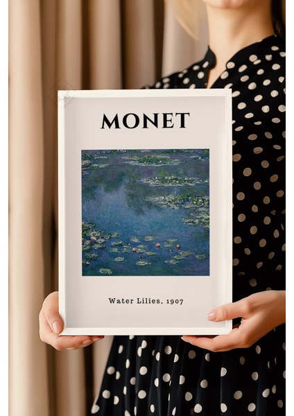 Claude Monet Serisi Beyaz Çerçeveli Poster, Tablo Duvar Dekoru No:13 fırsatları