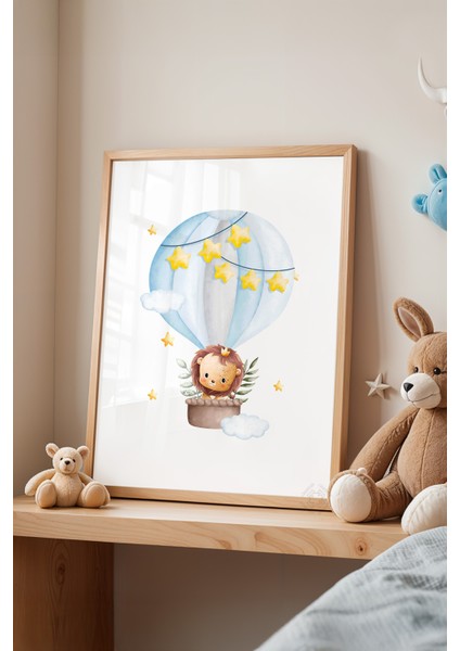 Çocuk Odası, Bebek Odası Ahşap Çerçeveli Poster, Tablo No:10