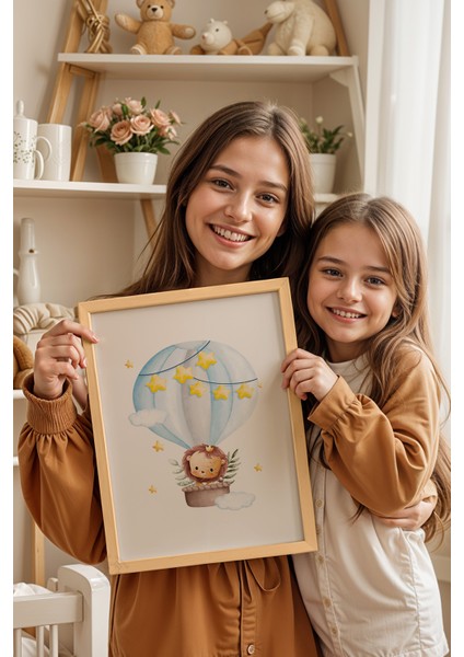 Çocuk Odası, Bebek Odası Ahşap Çerçeveli Poster, Tablo No:10 modelleri