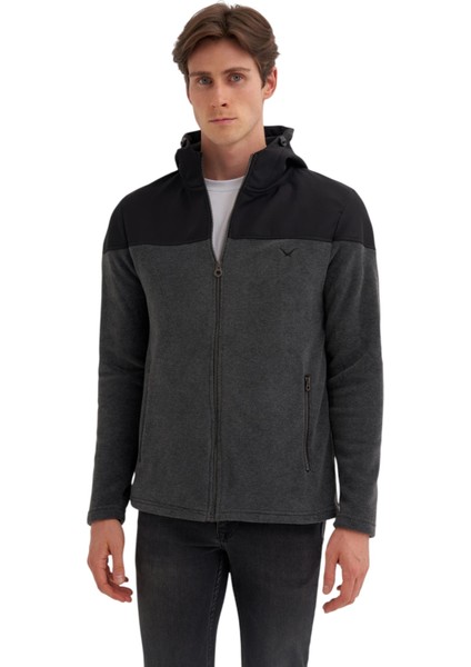 Erkek Kapüşonlu Polar Kumaş Basic Regular Fit Sweat HIRKA-56390 modelleri