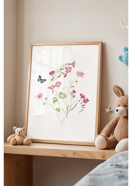 Çocuk Odası, Bebek Odası Ahşap Çerçeveli Poster, Tablo NO:134