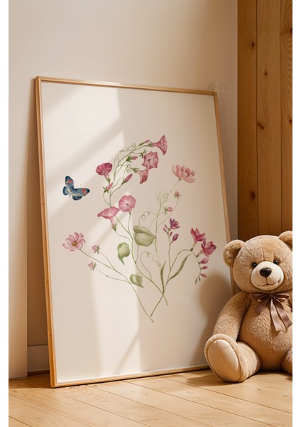 Çocuk Odası, Bebek Odası Ahşap Çerçeveli Poster, Tablo NO:134 fırsatları