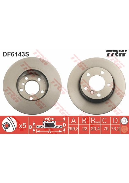 Fren Dıskı On Adet Bmw F20 F30 F32 F34 F36