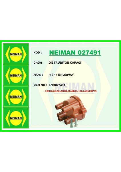 Dıstrubıtor Kapagı R 9-11 Brodway