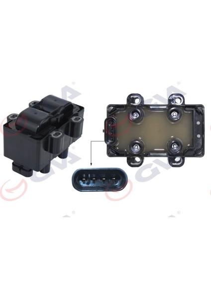 Ateşleme Bobini Çiftli Kangoo- Clıo I-Iı-Iı 1.2 -1.6 - Megan I 1.4- 1.6-Scenıc-Twng-Logan K7J-K7M