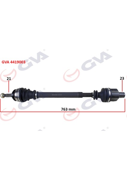Komple Aks Sağ Dacıa Logan-Sandero 1.4-1.6 04-12 763MM