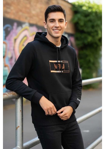 Sandro Kapüşonlu Erkek Sweatshirt Siyah