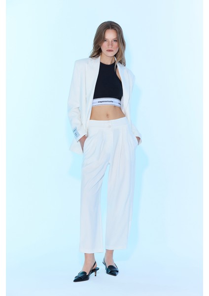 Studio SS6058 Beyaz Ceket