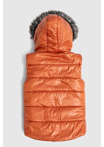 Içi Elyaf Dolgulu Kürk Kapşonlu Erkek Yelek fiyatları