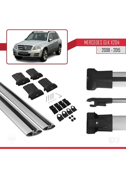 Mercedes Glk Class (X204) 2008-2015 Arası ile Uyumlu Fly Model Ara Atkı Tavan Barı Gri 2 Adet indirimleri