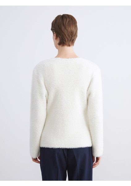 Yeni Sezon V Yaka Kadın Pelüş Triko Hırka fırsatları