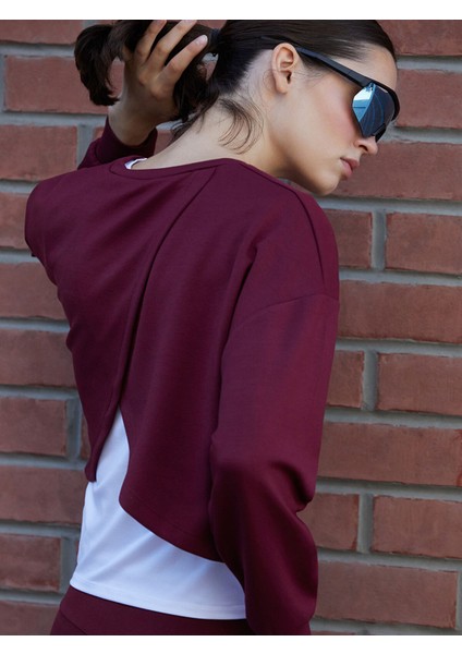 Yeni Sezon Bisiklet Yaka Kadın Sweatshirt