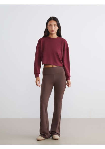 Yeni Sezon Bisiklet Yaka Kadın Sweatshirt modelleri