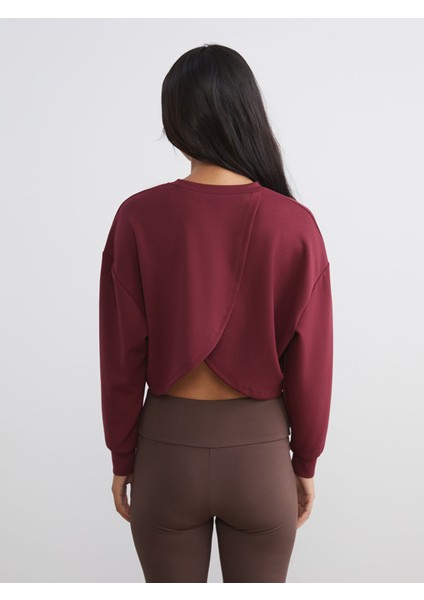 Yeni Sezon Bisiklet Yaka Kadın Sweatshirt indirimleri