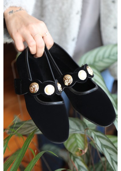 Kadın Babet Rahat Günlük Ayakkabı Kadife Şık Hafif Bant Detaylı fiyatları