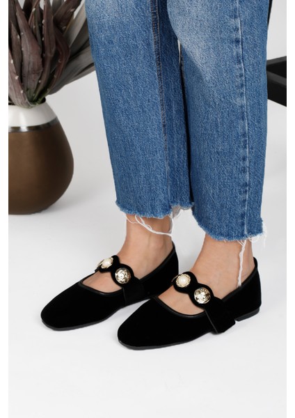 Kadın Babet Rahat Günlük Ayakkabı Kadife Şık Hafif Bant Detaylı modelleri