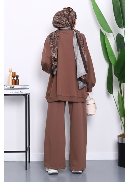 Koyuv Vizon Iki Iplik Oversize Pantolonlu Takım fırsatları