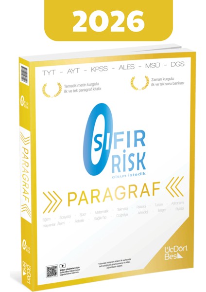 2026 345 Paragraf Sıfır Risk - Güncel Baskı