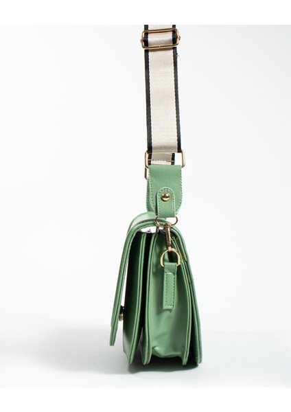 Kadin 5 Bölmeli Astarlı Kapaklı Çıt Çıt Kapama El Kol ve Omuz Çantası