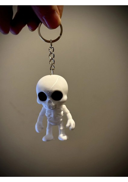 Sevimli Flexi Iskelet Anahtarlık ve Dikiz Aynası Süsü- Tatlı Eklemli Iskelet Çanta Anahtarlık Aksesuar