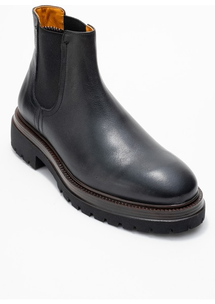 Erkek Casual Chelsea Bot Gerçek Deri Fr 541455 Siyah modelleri