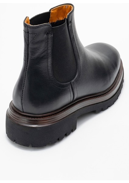 Erkek Casual Chelsea Bot Gerçek Deri Fr 541455 Siyah fırsatları