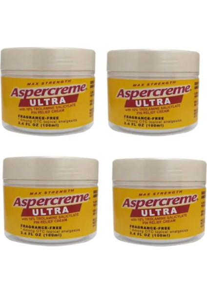 Aspercreme Ultra Masaj Kremi 100 ml x 4 Adet