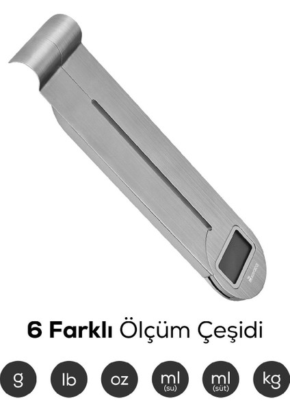 Paslanmaz Çelik Dijital Mutfak Tartısı, 5 kg Kapasite, Ekranlı, Kolay Kullanım modelleri