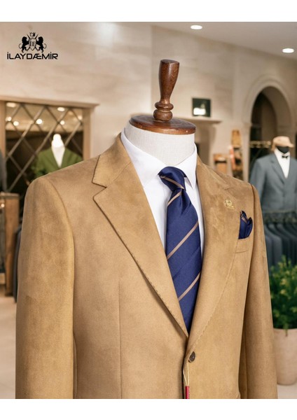 Italyan Kesim Özeltasarım Blazer Erkek Süet Ceket Kahverengi fiyatları
