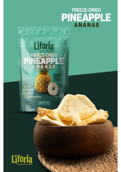 Freeze Dried Ince Dilim Ananas- Dondurularak Kurutulmuş Meyve-Freeze Dry Kuru MEYVE 20GR modelleri