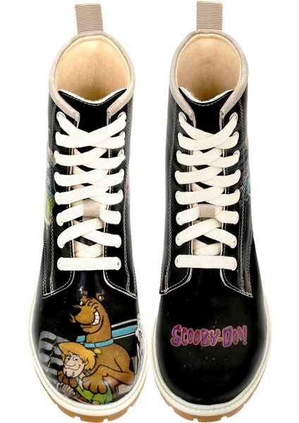 Kadın Vegan Deri Siyah Uzun Bot - Warner Bros Scooby Doo Midnight Mystery Tasarım fiyatları