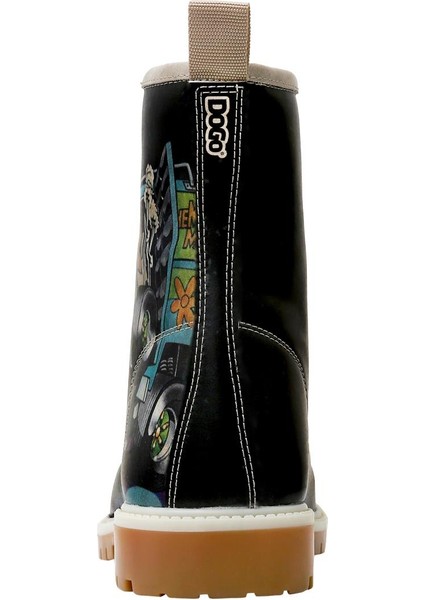 Kadın Vegan Deri Siyah Uzun Bot - Warner Bros Scooby Doo Midnight Mystery Tasarım indirimleri