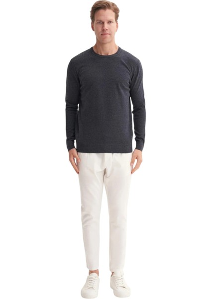 Slim Fit Soft Touch Basic Bisiklet Yaka KAZAK-33155