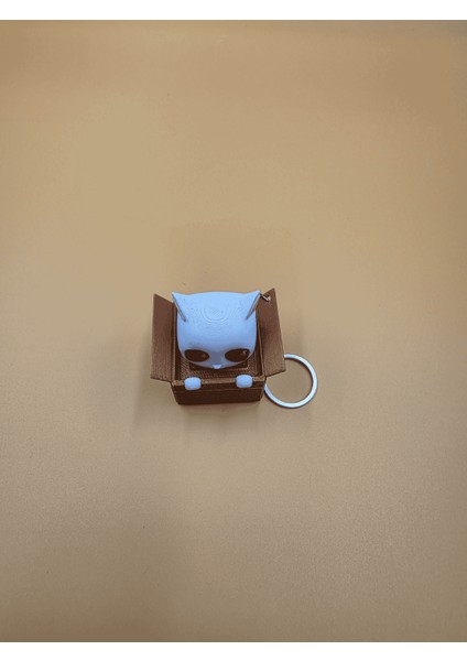 Sevimli Kedi Figürlü Kittybox Anahtarlık / Verslab Print indirimleri