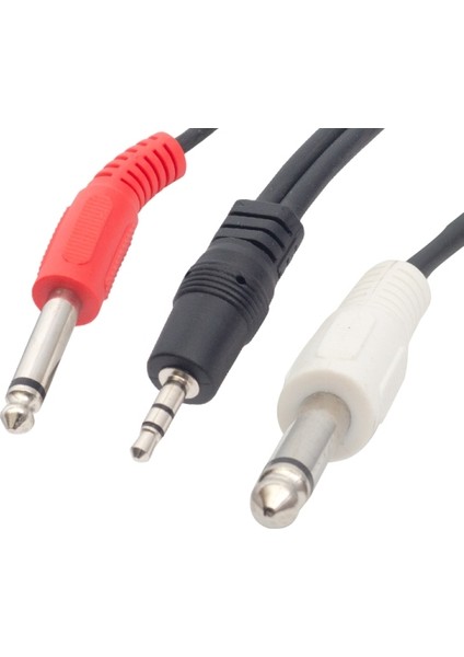 PM-13934 3.5 mm Stereo Erkek - 2x6.3 mm Mono Erkek Ses Kablosu (5 Metre) fiyatları