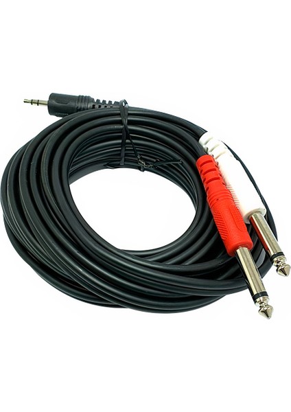 PM-13934 3.5 mm Stereo Erkek - 2x6.3 mm Mono Erkek Ses Kablosu (5 Metre) modelleri