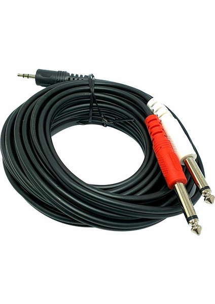 PM-13934 3.5 mm Stereo Erkek - 2x6.3 mm Mono Erkek Ses Kablosu (5 Metre) indirimleri