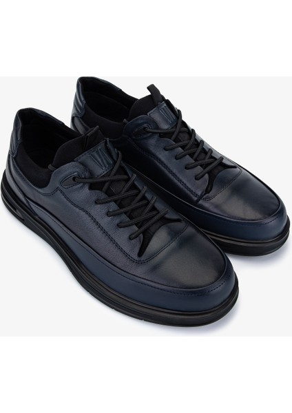 Erkek Hakiki Deri Lacivert Casual Ayakkabı 381 22546 Erk Ayk SK25-26 Lacı Dr fiyatları