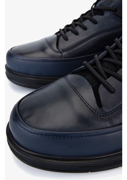 Erkek Hakiki Deri Lacivert Casual Ayakkabı 381 22546 Erk Ayk SK25-26 Lacı Dr modelleri