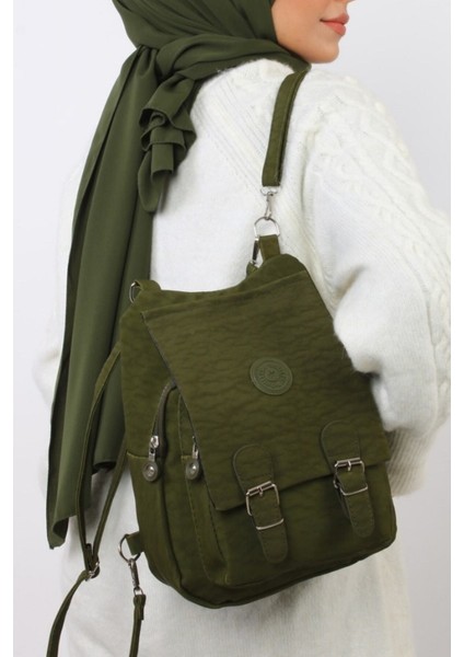 Vizon Kadın Krinkıl Kumaş Okul El ve Sırt Çantası modelleri