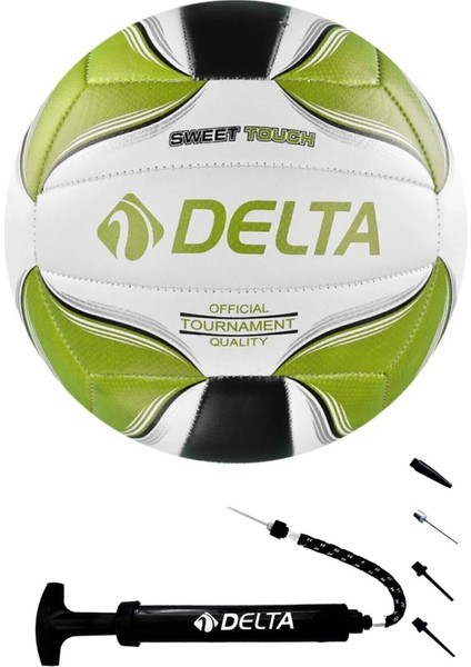 Rivo 5 Numara Voleybol Topu – Dayanıklı Dikişli Top ve Pompa Ikili Set No:5 Yeşil