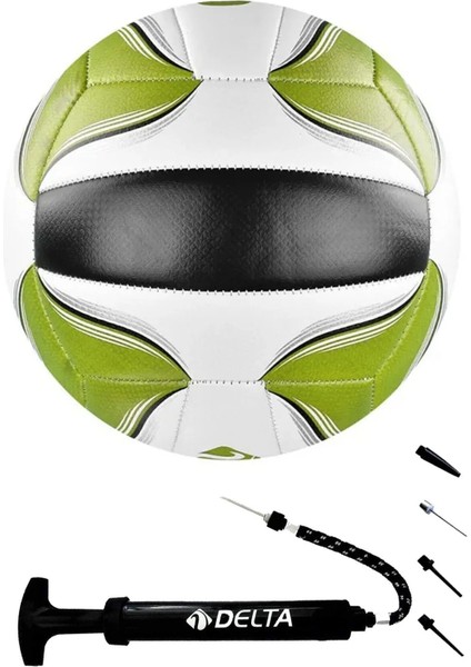 Rivo 5 Numara Voleybol Topu – Dayanıklı Dikişli Top ve Pompa Ikili Set No:5 Yeşil