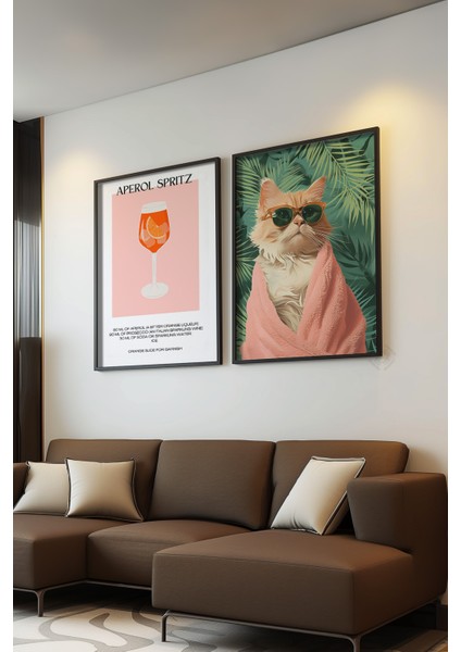 Modern 2'li Siyah Çerçeveli Poster, Tablo Seti No:31